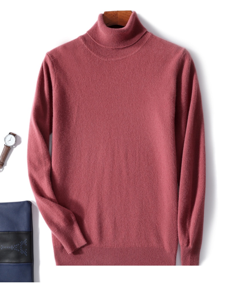 boy Boy Boy New Pure 100% Wool Men's Cashmere Spring Autumn Pullover Versatile Sweater Business Casual Inner Layer Base Shirt_voghion.com