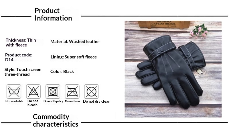 ragazzo Ragazzo Ragazzo Autunno Inverno Spesso Foderato in Pile Touchscreen Uomo, Caldo per Andare a Cavallo, Consegna, Antivento, Impermeabile, Pelle Antiscivolo_voghion.com