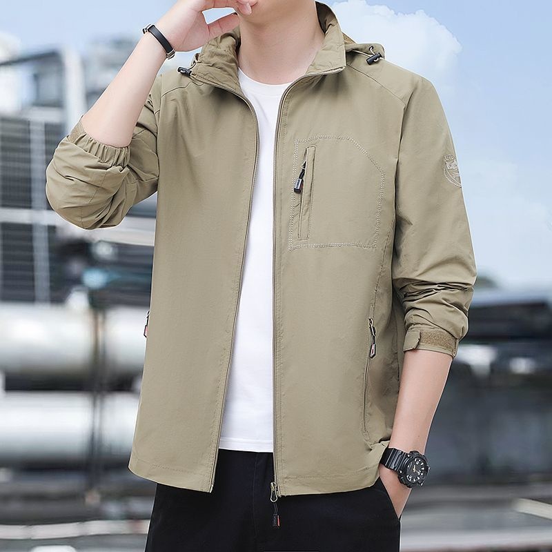 ragazzo Ragazzo Giacca Casual Larga Cappotto Giacca a Vento Staccabile Nuovo Cappuccio Antivento Abbigliamento da Uomo per Esterni Stagione Autunnale_voghion.com