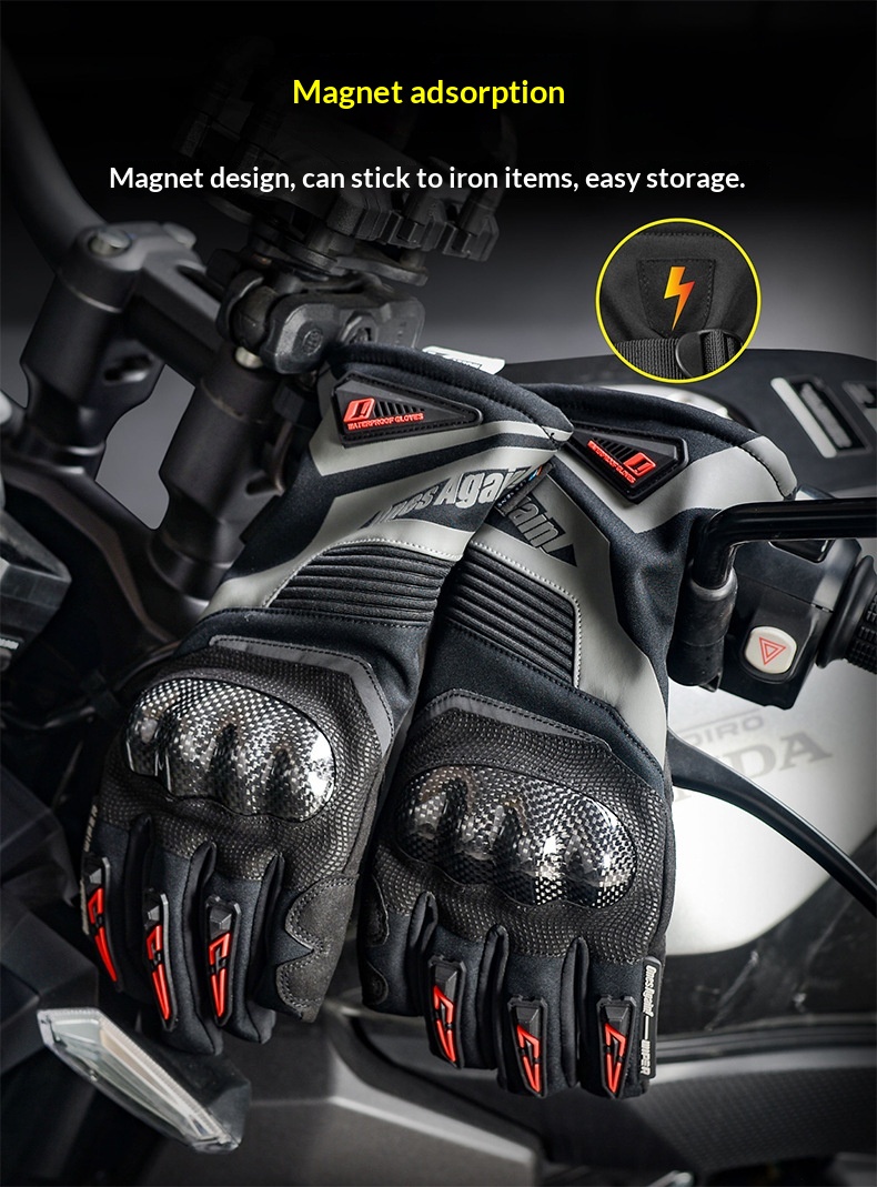 OnesAgain Motorrad-Winterhandschuhe für Herren, lang, wasserdicht, winddicht, warm, für Damen und Herren – Anti-Drop-Handschuhe_voghion.com