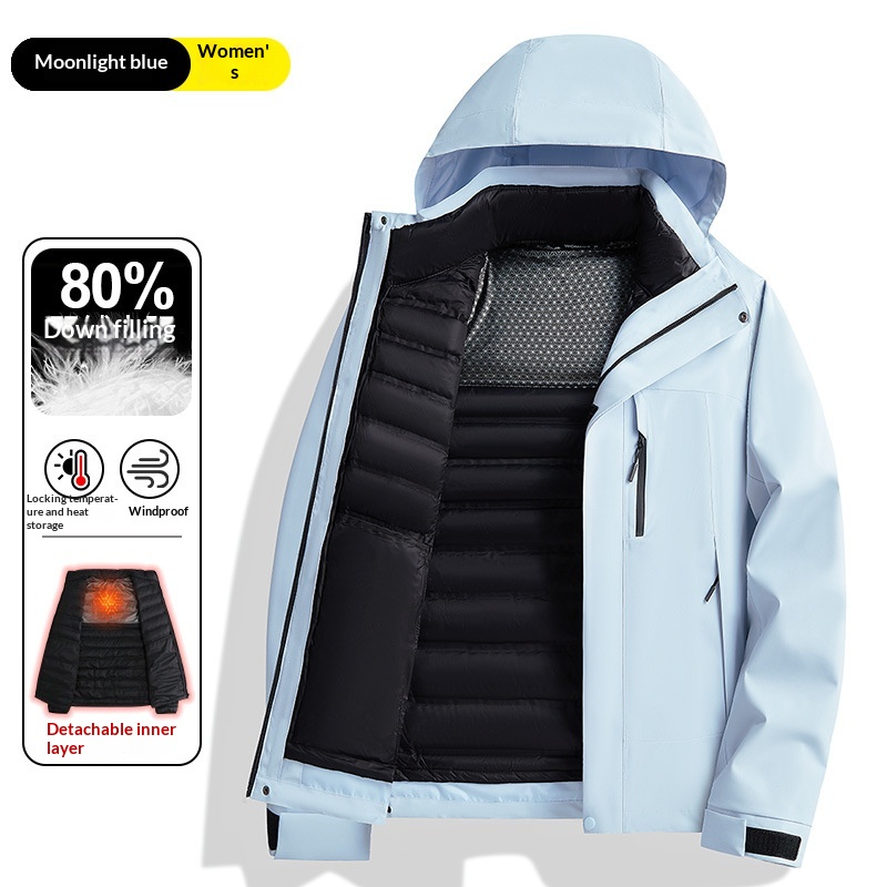 Ensemble deux pièces pour homme, doudoune d'hiver amovible, personnalisable, conforme aux normes nationales._voghion.com