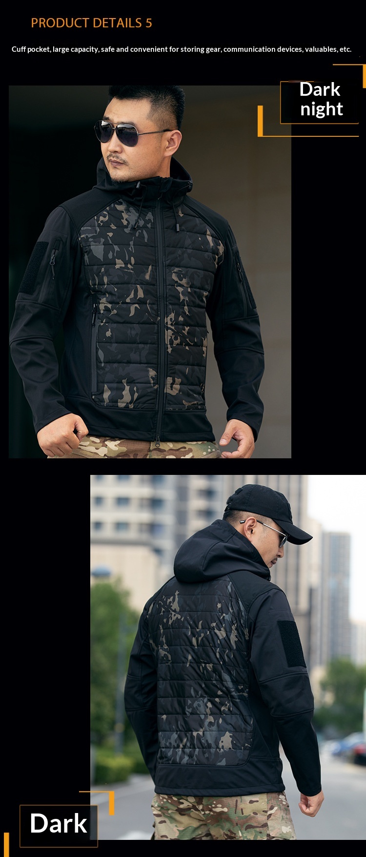 boy Boy Angken Autumn Winter Xuanwu Outdoor Tactical Cotton Men Warm Windproof Waterproof Camouflage Jacket Commuter Coat_voghion.com