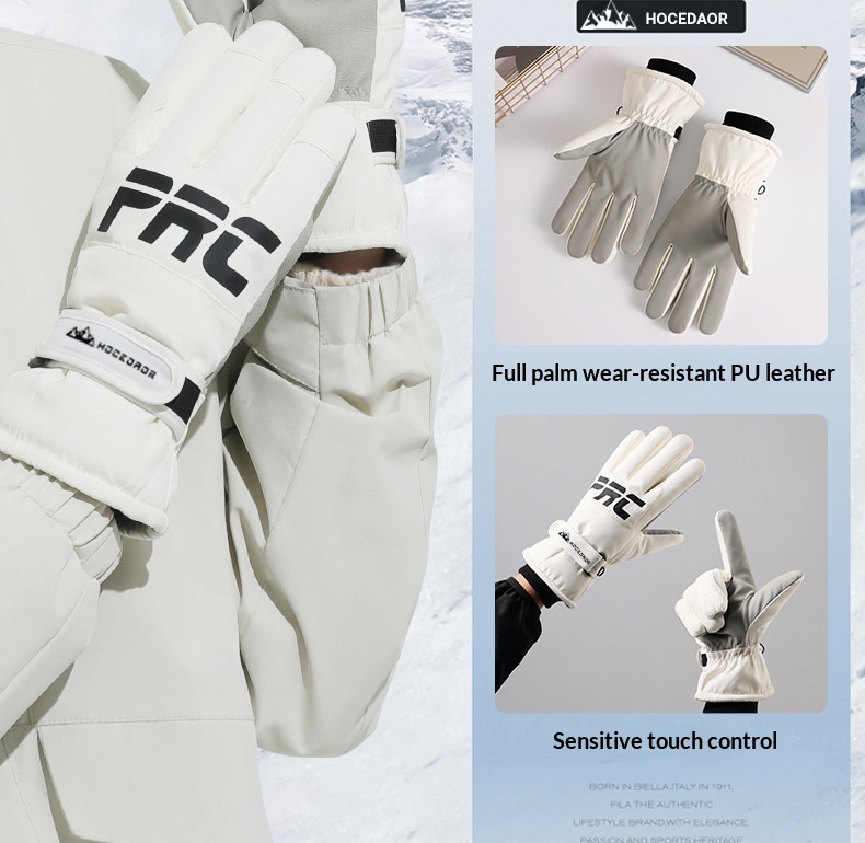 boy Boy Boy Winter Ski Gloves For Men And Women, Outdoor Riding, Fleece-Lined, Thickened, Windproof, Water-Resistant, Warm,_voghion.com