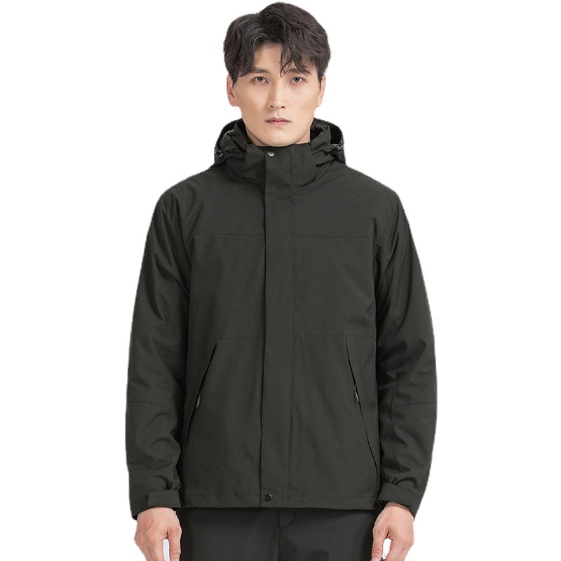 Jungen Herbst Winter Hardshell Paar Freizeitjacke Winddicht Warm Wasserdicht Fleece Herren Damen Zweiteiliges Set Gruppenkauf_voghion.com