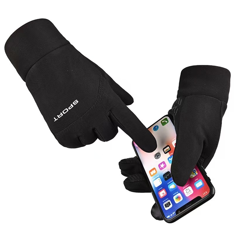 boy Boy Boy Outdoor Warm Gloves For Men, Autumn And Winter, Cycling Sports, Full Two Finger, Windproof, Waterproof, Cold Resistant,_voghion.com