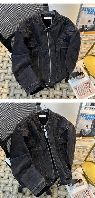 Giacca da motociclista Cleanfit in stile street europeo americano di marca per ragazzo, retrò, resistente, patchwork, primavera e autunno, cappotto in denim_voghion.com