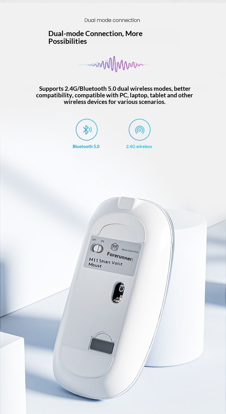 Digitex Digitex Forerunner AI Smart Typing Wireless Bluetooth Silent Rechargeable Voice Control Input Xunfei Mi Mouse_voghion.com