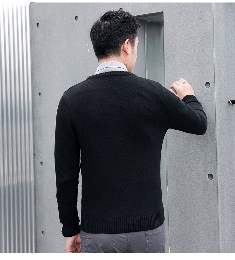 boy Boy Boy Boy Winter New Round Neck For Men Korean Style Color Block Pullover Fashion Trendy Long Sleeve Warm Men's Knitted Sweater_voghion.com