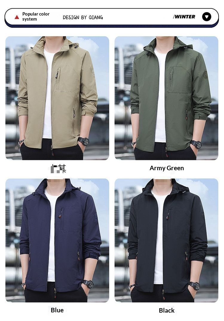 ragazzo Ragazzo Giacca Casual Larga Cappotto Giacca a Vento Staccabile Nuovo Cappuccio Antivento Abbigliamento da Uomo per Esterni Stagione Autunnale_voghion.com