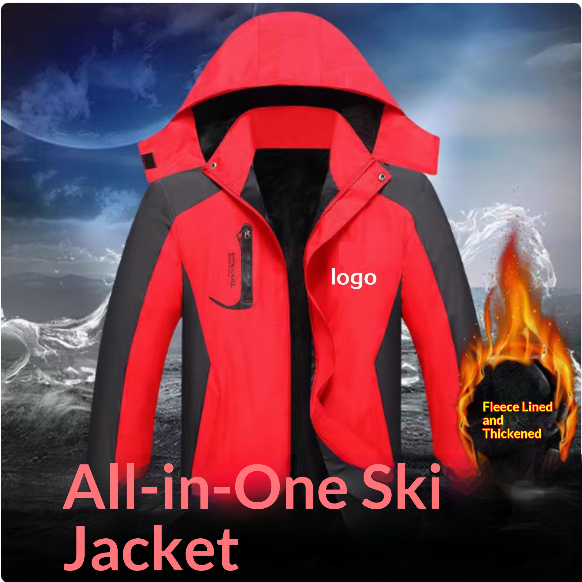 Jungen-Arbeitsjacke, dick gefüttert, bedruckt und bestickt, winddicht, wasserdicht, strapazierfähig, große Größe, Baumwollmantel, Herren-Arbeitskleidung_voghion.com