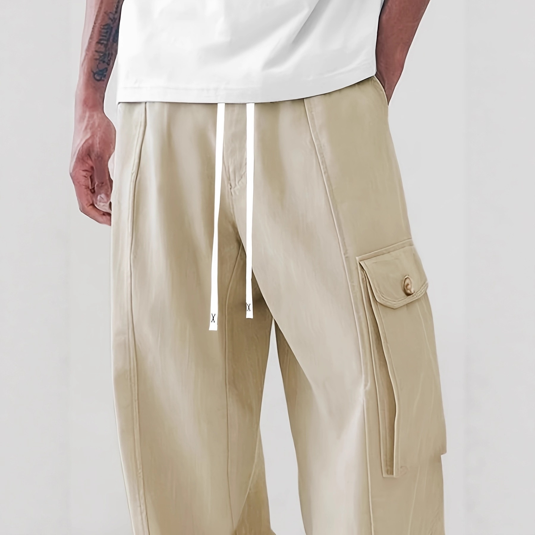 Pantaloni casual europei e cargo da uomo, pantaloni casual retrò americani 2025, pantaloni dritti a gamba larga in stile giapponese primaverile di marca alla moda_voghion.com