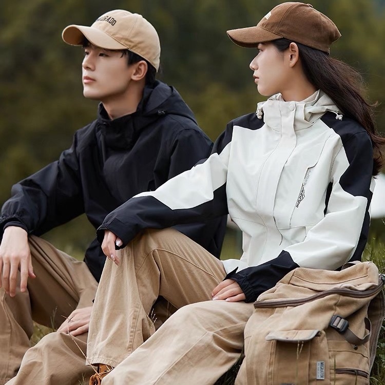 boy Boy Custom Workwear Mountain Series Outdoor 3-in-1 Down Liner Windproof Waterproof Warm Thickened Hiking Jacket_voghion.com