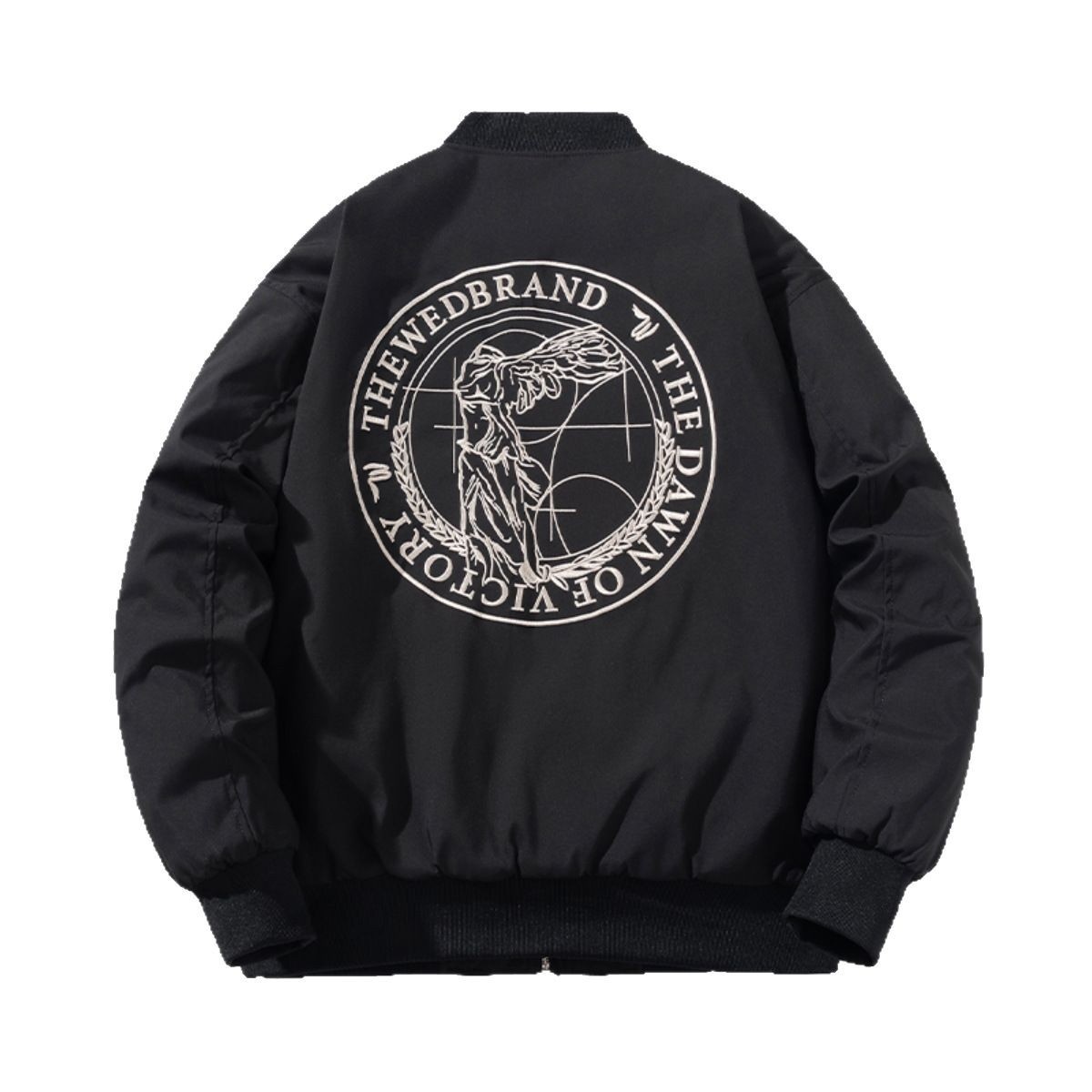 Junge Herbst Winter Europäisch Amerikanischer Trend Bestickte Baseball Herren Damen Paar Lockerer Mantel Verdickte Bomberjacke Mantel_voghion.com