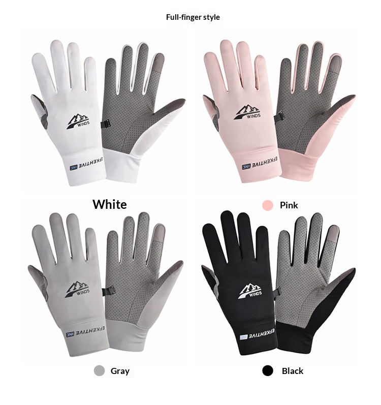 boy Boy Boy Sun Protection Gloves Men Sports Fitness Fingerless Summer Thin Ice Silk Breathable Fishing Delivery Riding Driving Half_voghion.com