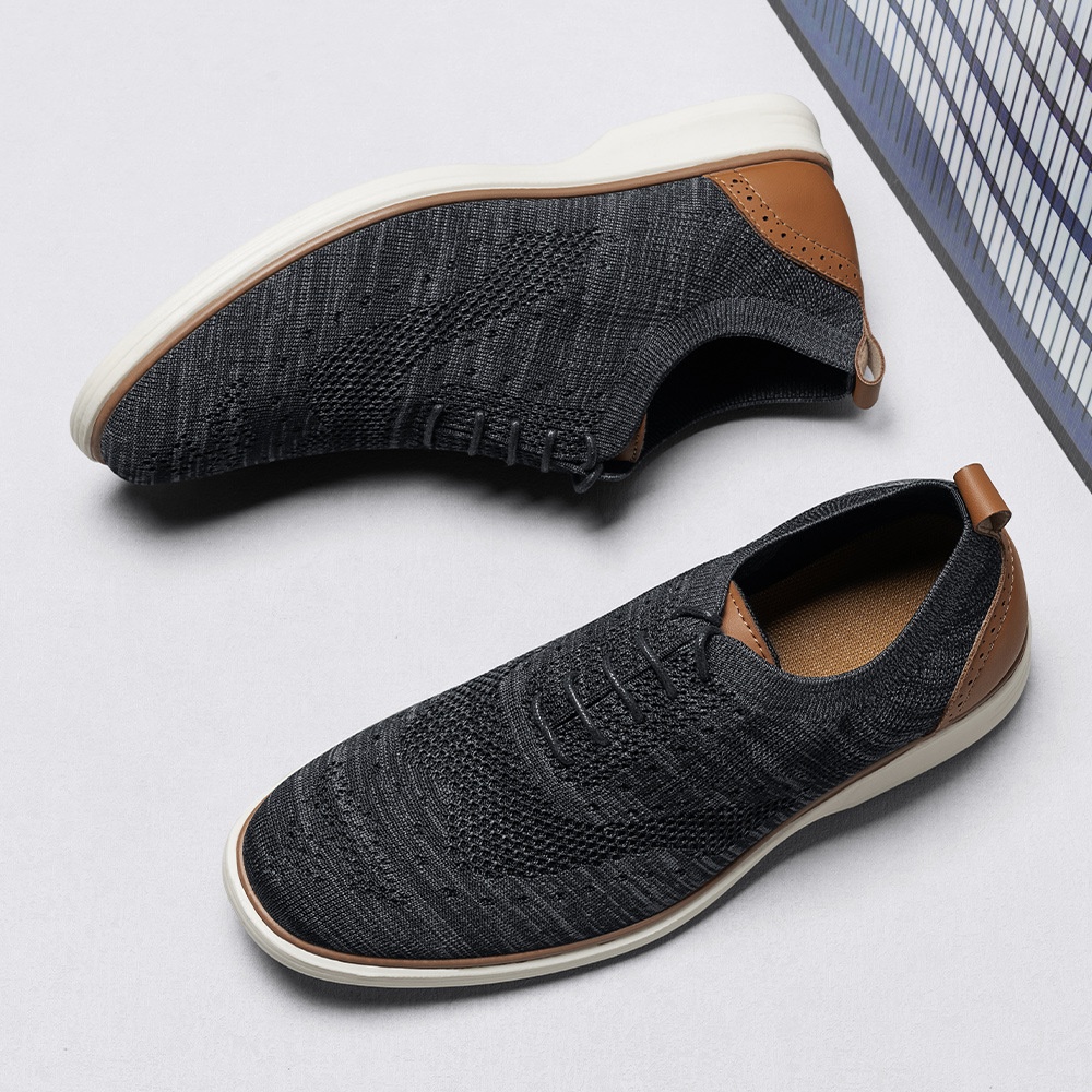 WalkPrime WalkPrime 2025 Cross-Border Men's Lace-Up Business Casual Lightweight Non-Slip Soft Formal Shoes Wide Sole EU Size 45 Dropshipping_voghion.com