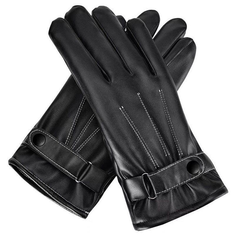 ragazzo Ragazzo Ragazzo Autunno Inverno Spesso Foderato in Pile Touchscreen Uomo, Caldo per Andare a Cavallo, Consegna, Antivento, Impermeabile, Pelle Antiscivolo_voghion.com