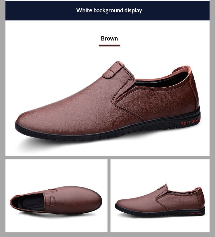 Voyage Voyage Autumn PU Leather Shoes Soft Sole Slip-On Loafers Men's Breathable Comfortable_voghion.com