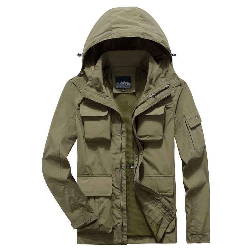 Veste homme Boy Cross-Border grande taille, séchage rapide, coupe ample, imperméable et coupe-vent pour sports de plein air_voghion.com
