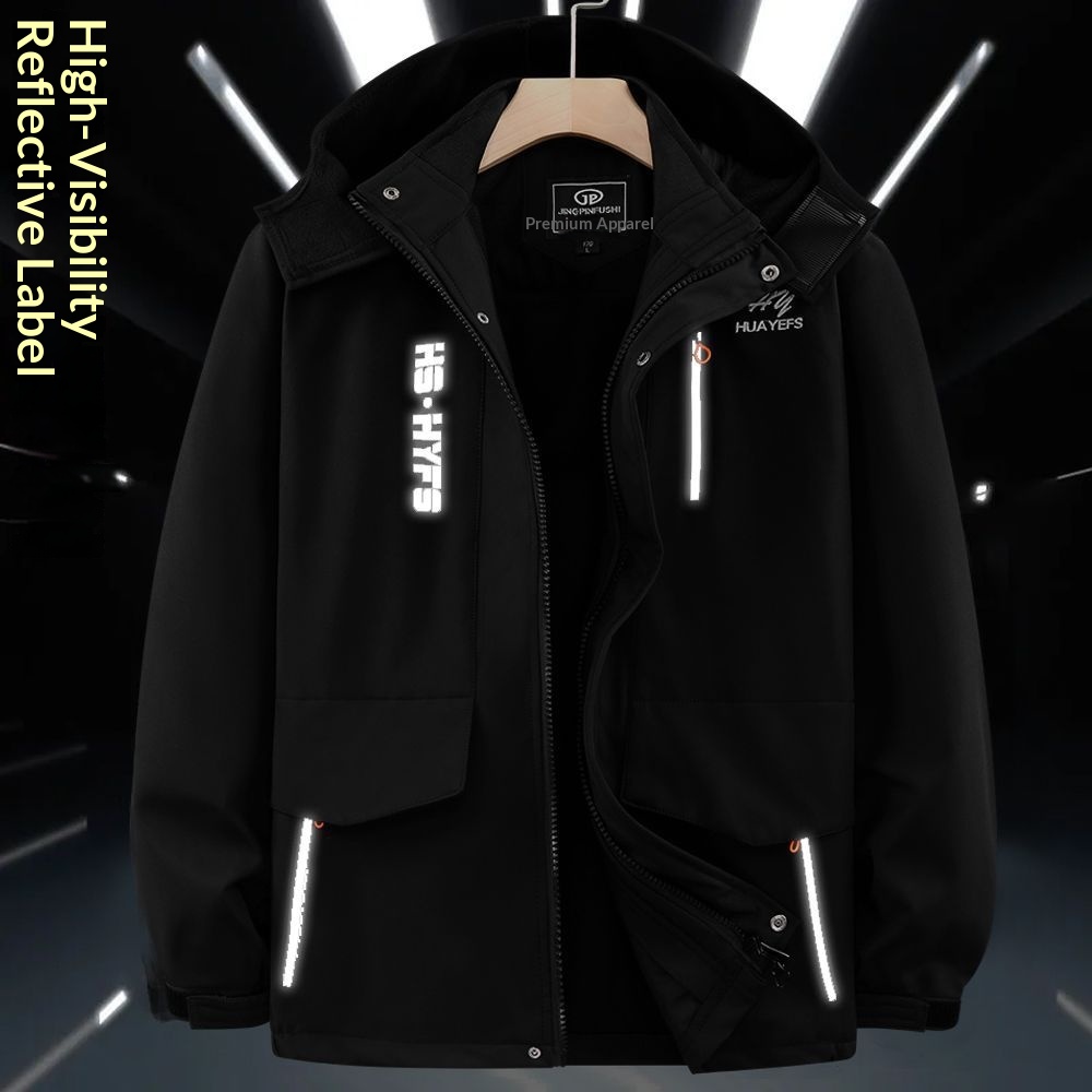 Dreifarbige Winterjacke für Jungen, Fleecegefüttert, dick gefüttert, wasserdicht, winddicht, warm, für Outdoor-Arbeit_voghion.com