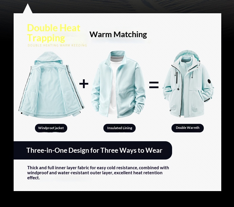 Boy Boy Factory Direct – Hauptaktion: Hochwertige Outdoor-Paarjacke im 3-in-1-Stil – warm, winddicht und wasserdicht_voghion.com