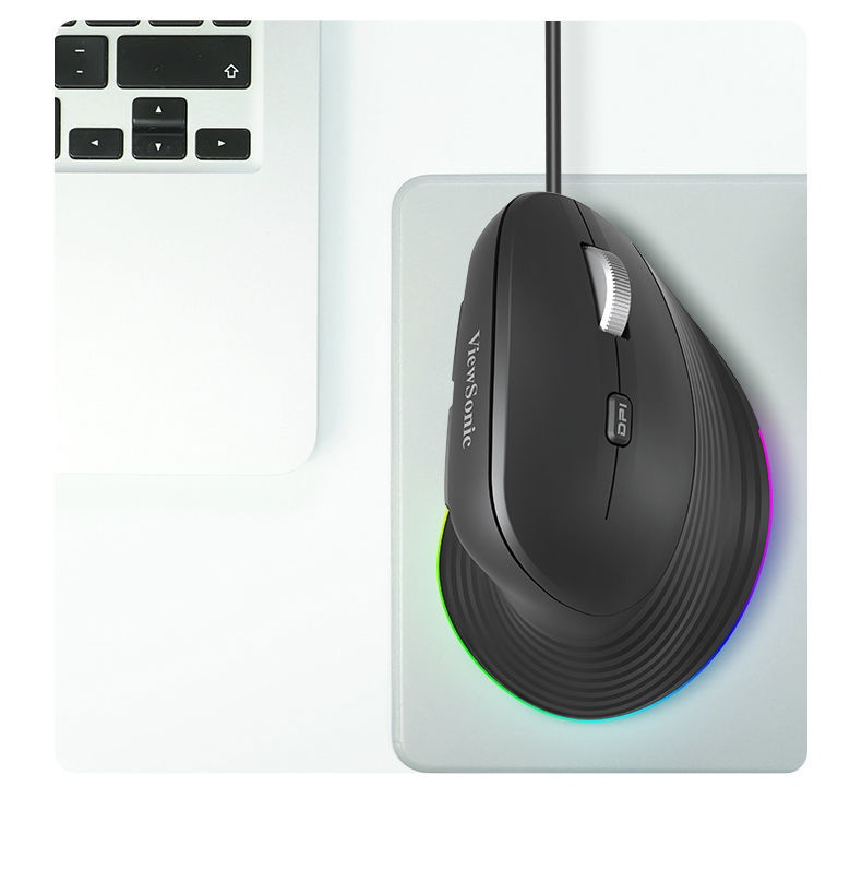 Digitex Digitex ViewSonic MW610 Ter Geçirmez Kaymaz Dikey Ergonomik Işıklı Fare Ofis ve Oyun İçin_voghion.com