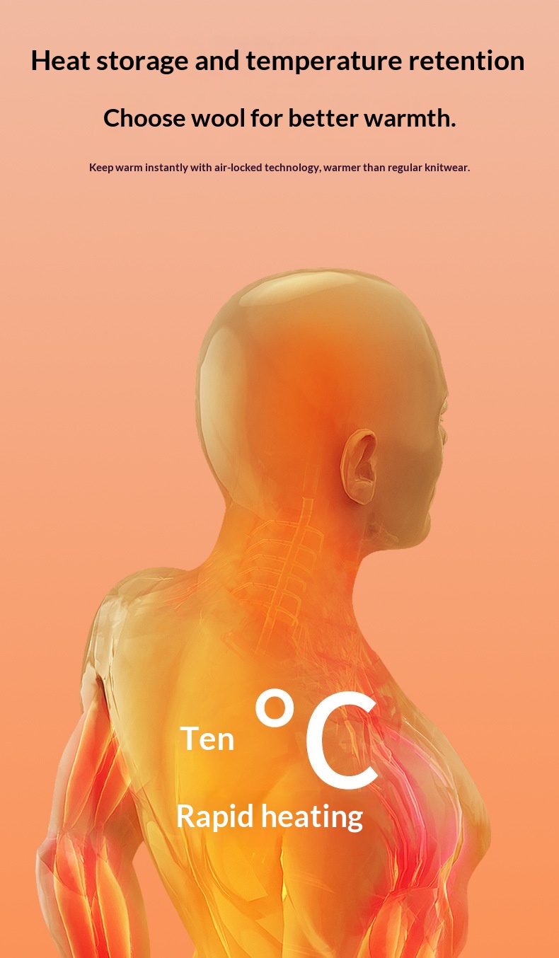 boy Boy Boy Boy Men's Wool Modal Half Turtleneck Sweater With Fleece Lining, Thickened And Warm, Simple Knitted Base Shirt_voghion.com