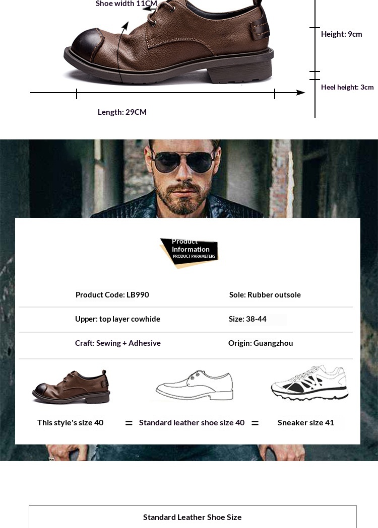 Voyage Purely Handmade Genuine Big Toe Casual Leather For Men Japan Style American Patch Trendy Work Shoes_voghion.com