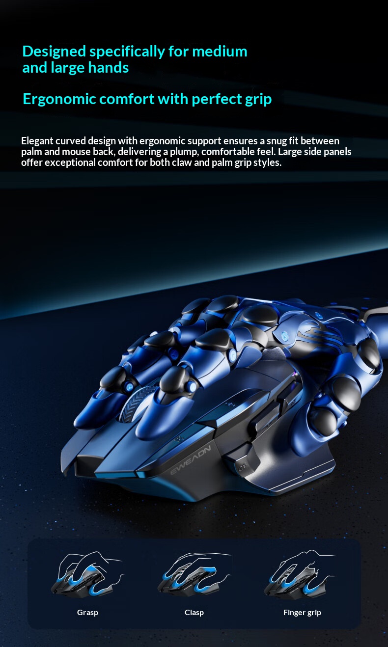 Digitex Digitex Forerunner G2 Mouse da gioco cablato Periferica meccanica per e-sport CS PUBG Desktop Laptop Mano grande Ro Programmazione_voghion.com