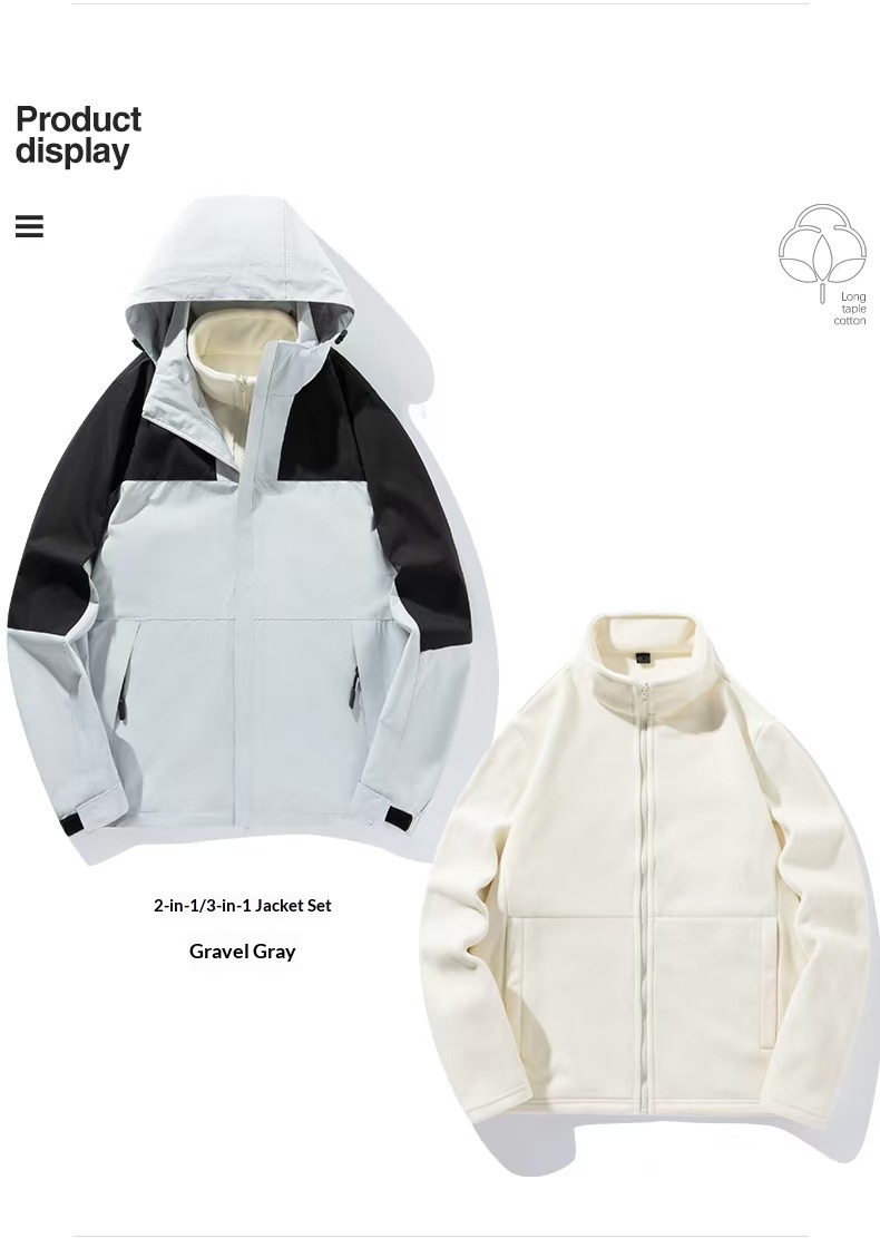 boy Boy 2024 Large Size Outdoor For Men Waterproof Windproof Detachable Windbreaker Jacket Coat With Removable Hood_voghion.com