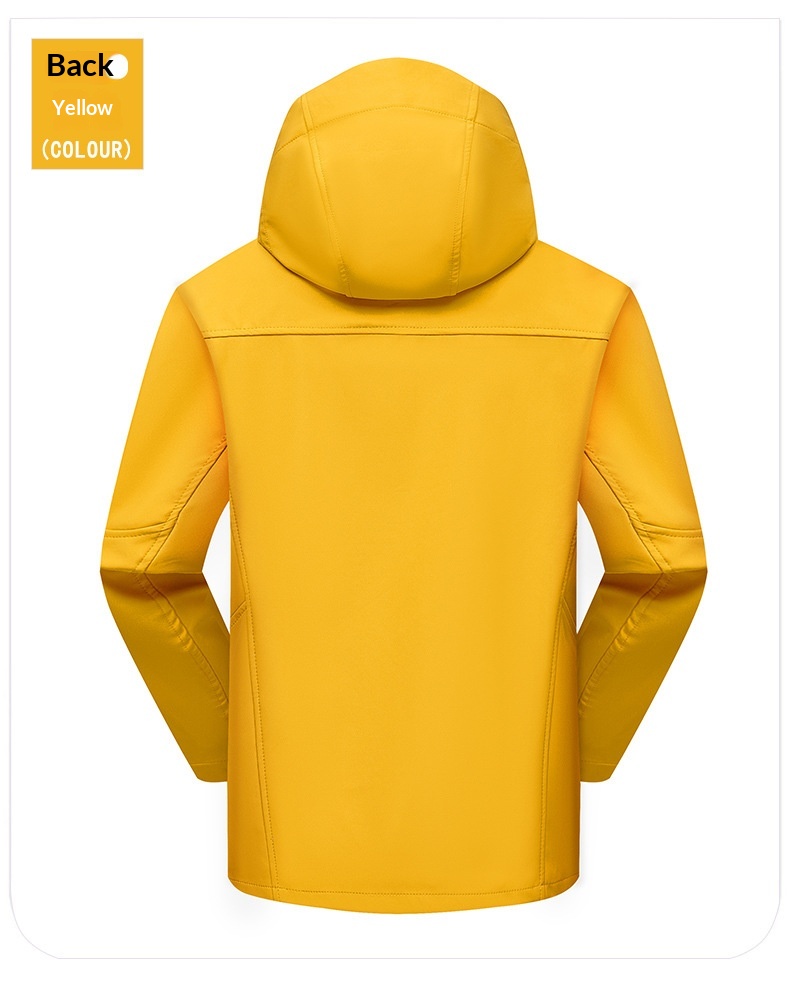 ChicShe ChicShe Style Montagne Outdoor ! Veste softshell à capuche 3D coupe-vent et imperméable pour couple, idéale pour le printemps et l'automne._voghion.com