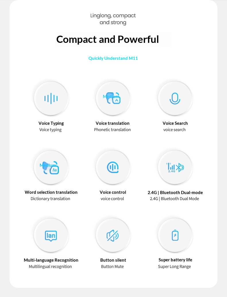 Digitex Digitex Forerunner AI Smart Typing Wireless Bluetooth Silent Rechargeable Voice Control Input Xunfei Mi Mouse_voghion.com