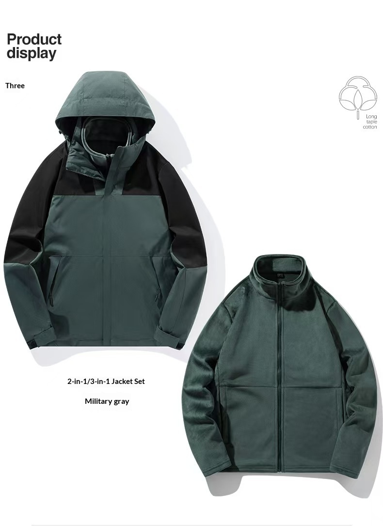 boy Boy 2024 Large Size Outdoor For Men Waterproof Windproof Detachable Windbreaker Jacket Coat With Removable Hood_voghion.com