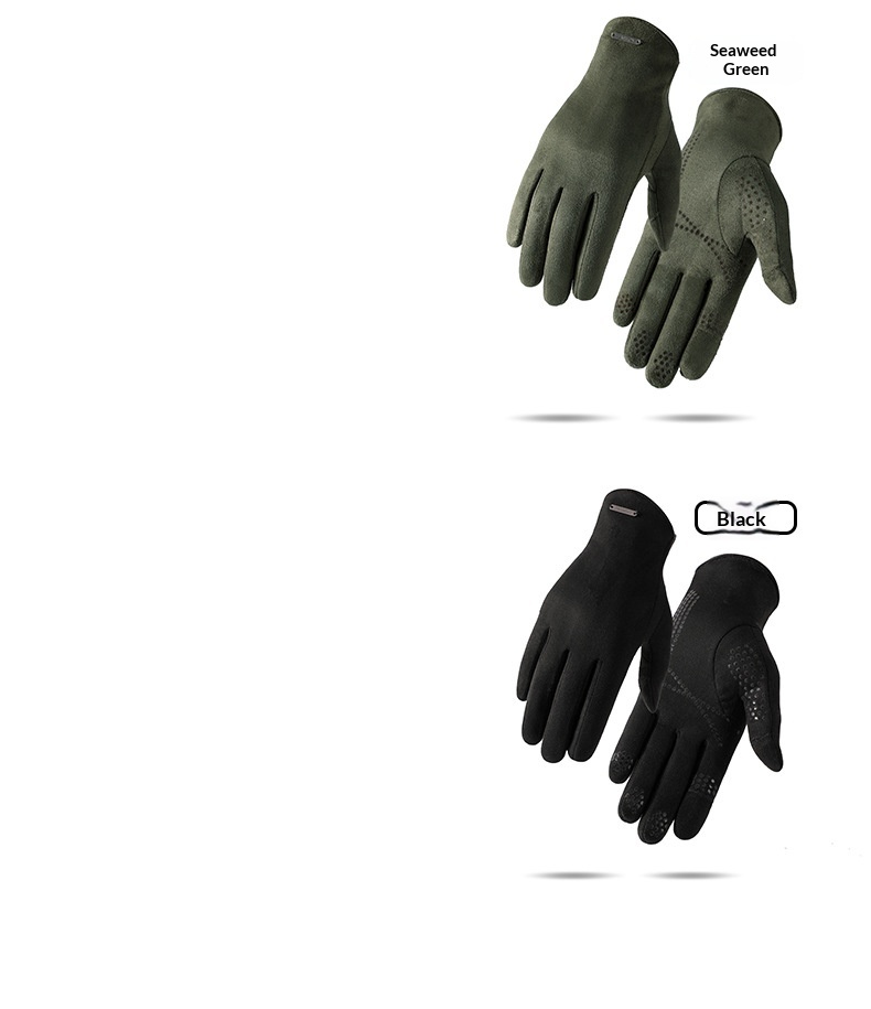 ragazzo Ragazzo Ragazzo Scamosciato Termico per Uomo e Donna, Foderato in Pile, Riscaldato, Ciclismo Invernale all'Aperto, Touchscreen, Antiscivolo, Copertura a Flip,_voghion.com