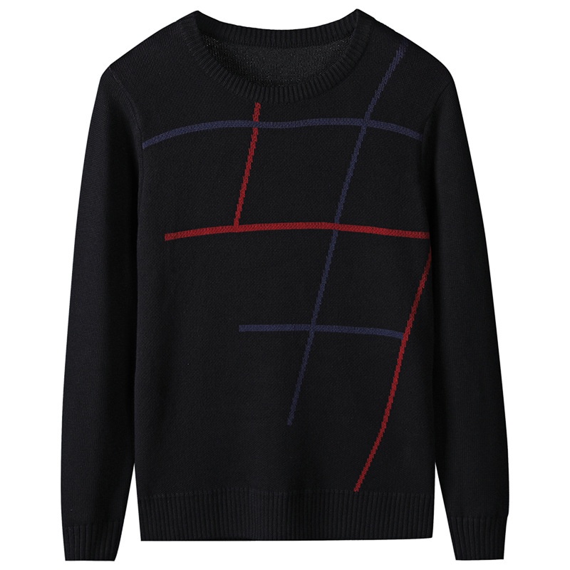 boy Boy Boy Boy Winter New Round Neck For Men Korean Style Color Block Pullover Fashion Trendy Long Sleeve Warm Men's Knitted Sweater_voghion.com