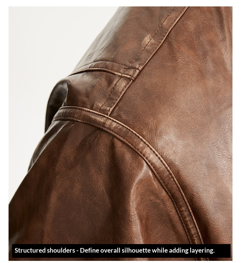 Giacca da motociclista in pelle nera stile retrò americano High Street da ragazzo, stile coppia, cappotto alla moda_voghion.com