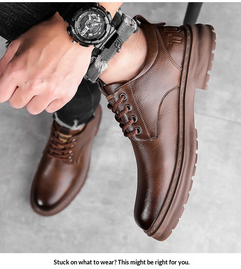 Mocassins souples Voyage Voyage Automne Nouveaux Mocassins Business Casual en cuir Chaussures Derby pour hommes à succès_voghion.com