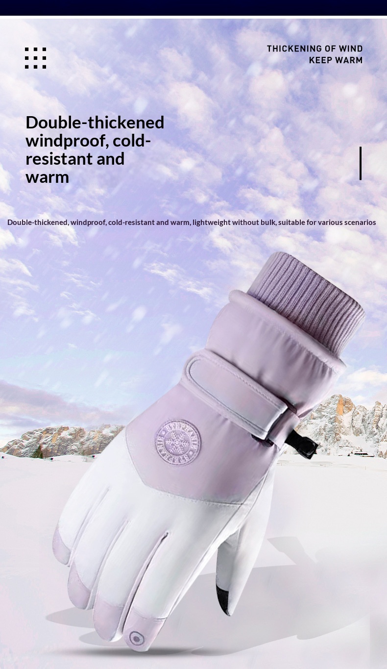 Guanti invernali da donna, caldi, foderati in pile, spessi, per sci, ciclismo, touchscreen, moto, antifreddo, impermeabili, carini, per adulti_voghion.com