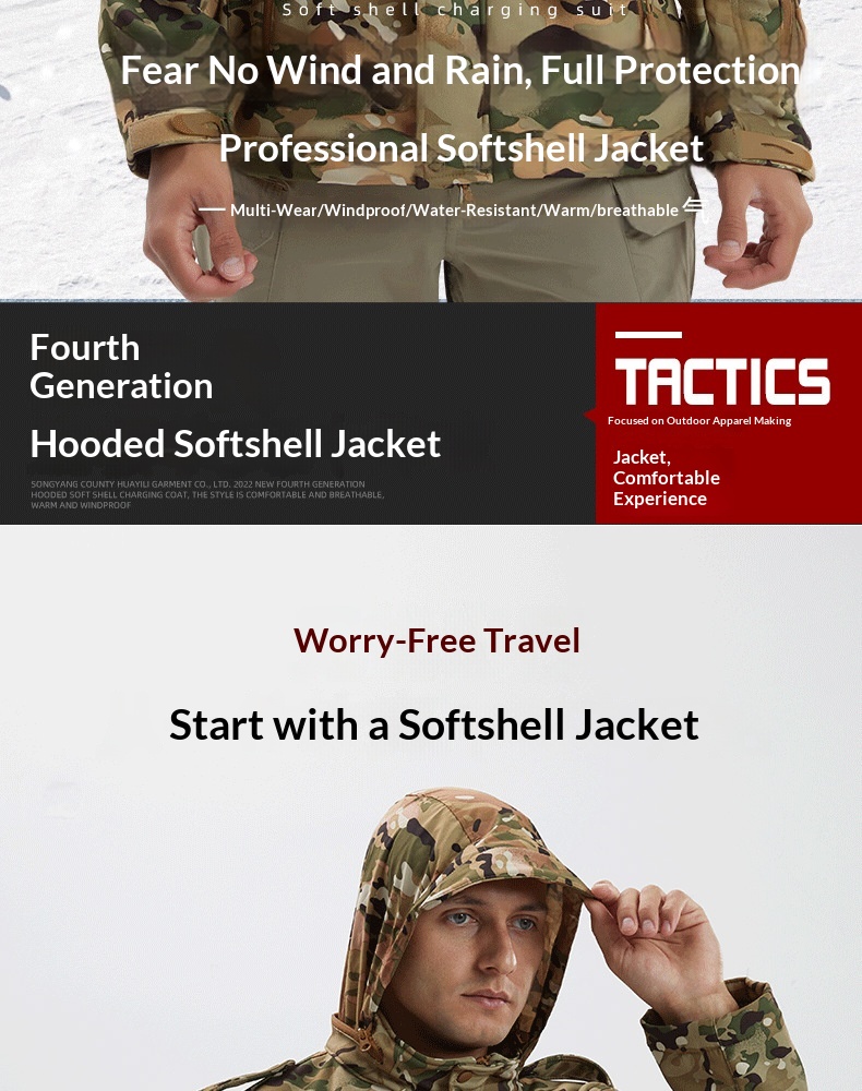 Veste polaire épaisse et chaude, coupe-vent, softshell de quatrième génération pour homme, idéale pour le cyclisme et les sports de plein air en automne et en hiver._voghion.com