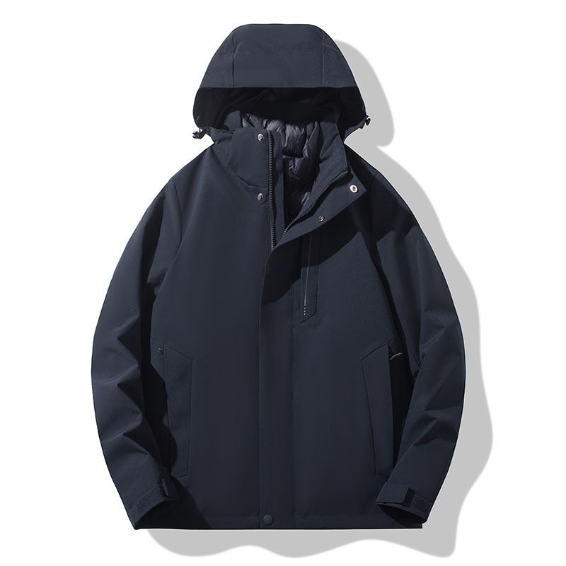 boy Herren- und Damen-3-in-1-Daunenjacke mit abnehmbarem Futter, dicker Fütterung, wasserdicht und winddicht, ideal für Herbst und Winter, zum Wandern und für Outdoor-Aktivitäten._voghion.com