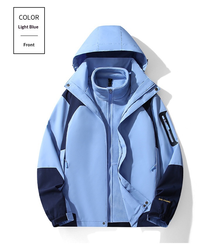 chłopiec Chłopiec 2024 Mink Velvet Nowy Jesień Zima Trzy w jednym 0,05 kg Zestaw częściowy Unisex Kurtka męska Możliwość personalizacji z nadrukiem i_voghion.com