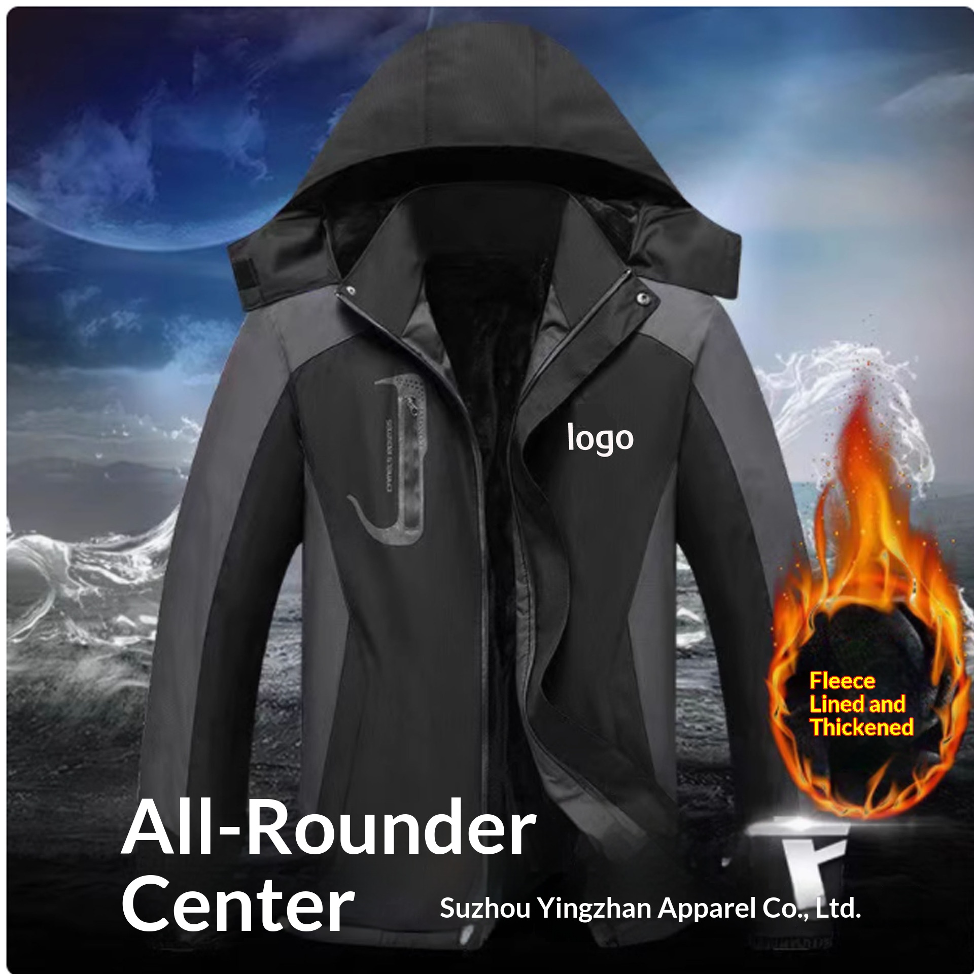 Jungen-Arbeitsjacke, dick gefüttert, bedruckt und bestickt, winddicht, wasserdicht, strapazierfähig, große Größe, Baumwollmantel, Herren-Arbeitskleidung_voghion.com