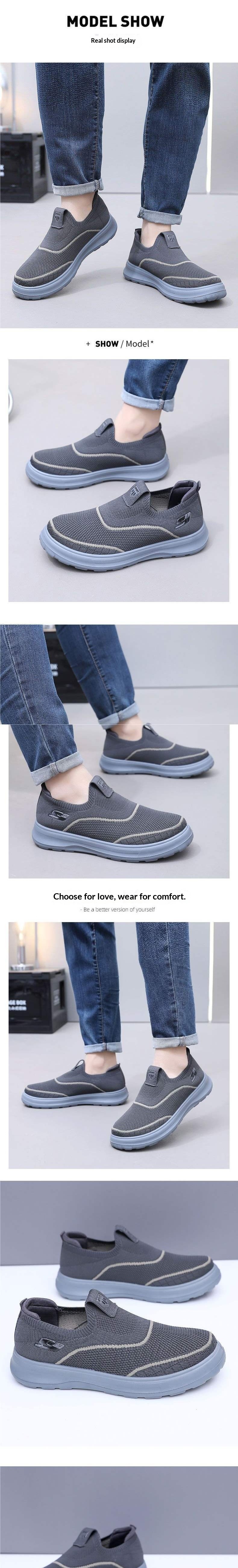 WalkPrime WalkPrime Vente nationale USA Kaiqi Chaussures de tennis d'été pour hommes, respirantes, décontractées, à semelle souple, antidérapantes et ajourées_voghion.com