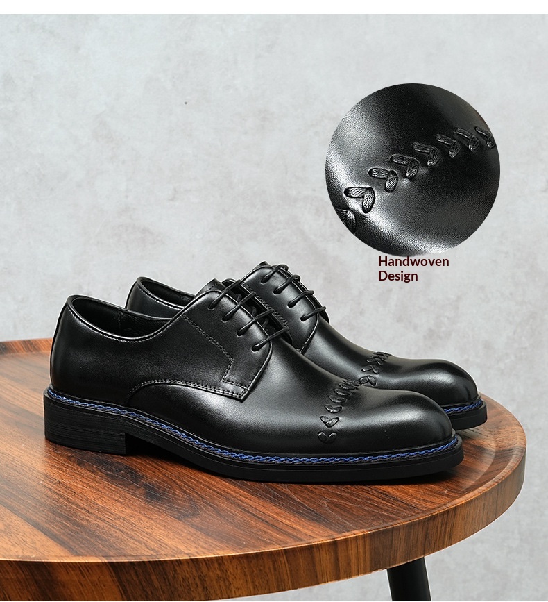 Scarpe da uomo in vera pelle retrò Voyage, stile business europeo e americano, formali, in pelle bovina a tre giunture, taglia grande_voghion.com