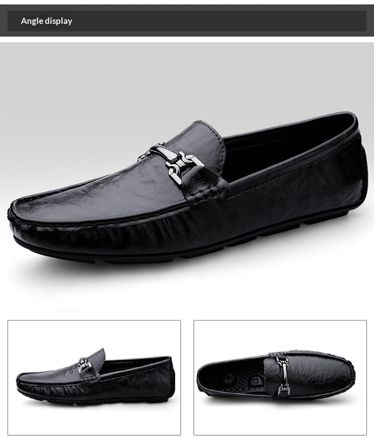 Voyage Voyage 2025 Men's Loafers Spring Summer Retro British Style Slip-On Casual Leather Korean Version Driving Shoes_voghion.com