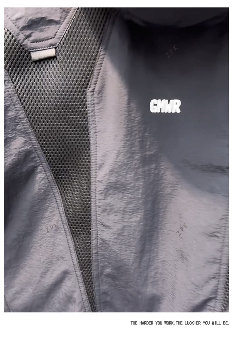 boy Boy 2025 Spring New Mesh Men's Outdoor Workwear Hooded Windproof Loose Fit Softshell Jacket Men_voghion.com