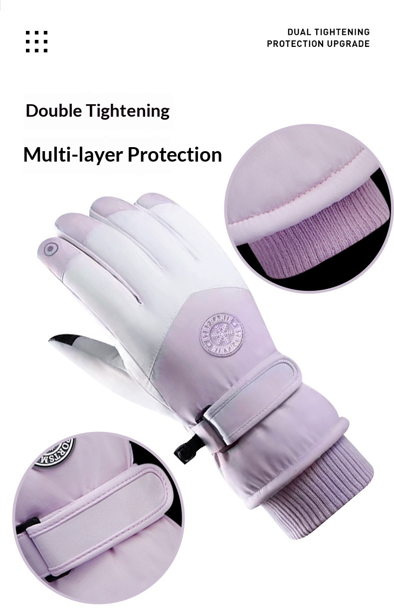 Guanti invernali da donna, caldi, foderati in pile, spessi, per sci, ciclismo, touchscreen, moto, antifreddo, impermeabili, carini, per adulti_voghion.com