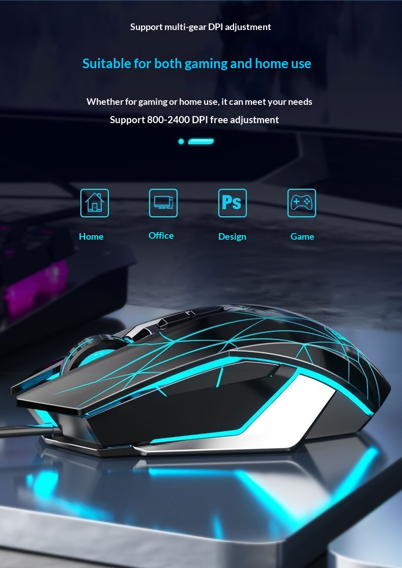 Digitex Digitex AULA/Wolf Spider S50 Gaming Wired E-sports USB Ro Programming PUBG Mouse_voghion.com