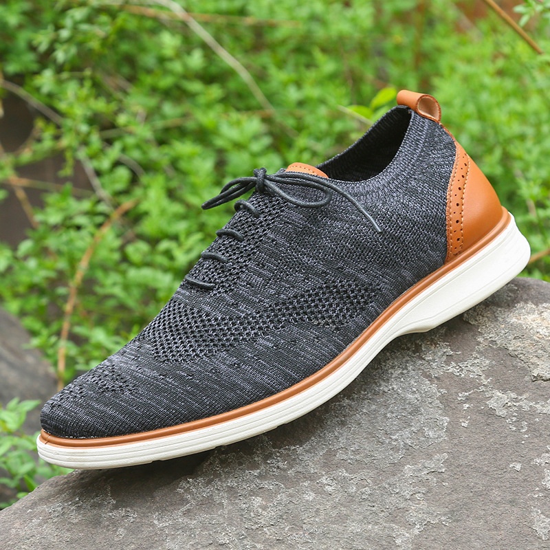 WalkPrime WalkPrime 2025 Cross-Border Men's Lace-Up Business Casual Lightweight Non-Slip Soft Formal Shoes Wide Sole EU Size 45 Dropshipping_voghion.com