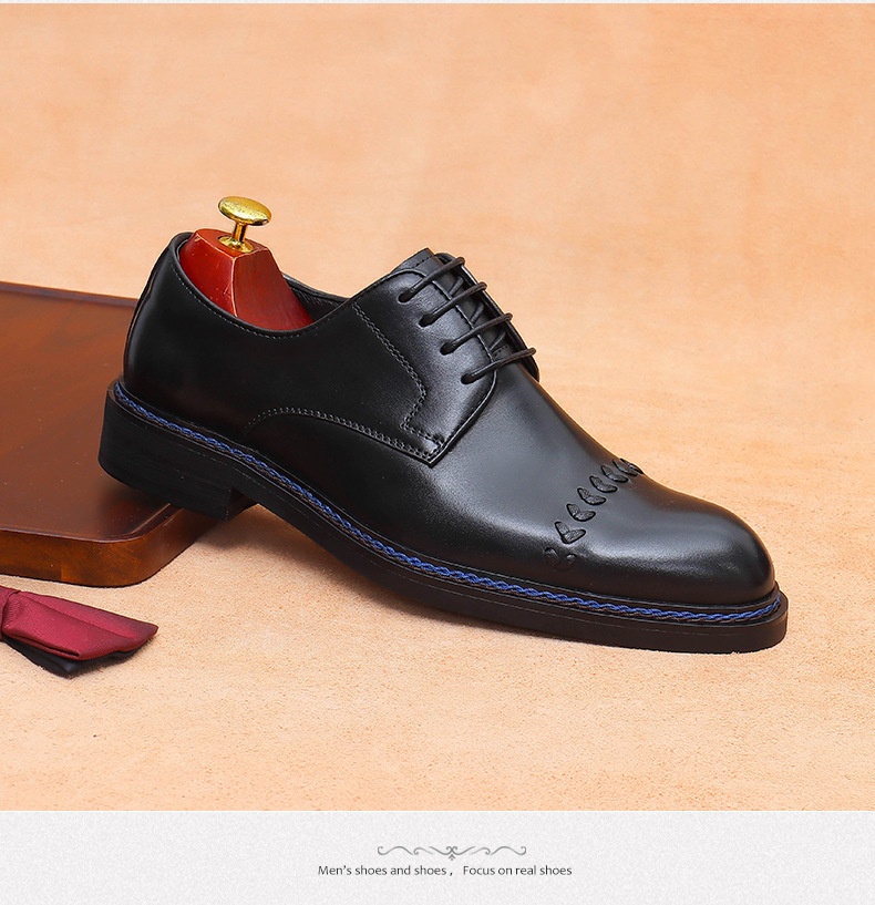 Voyage Hochwertige, handgefertigte Herren-Schnürschuhe aus Rindsleder – elegante Derby-Schuhe mit drei Gelenken_voghion.com