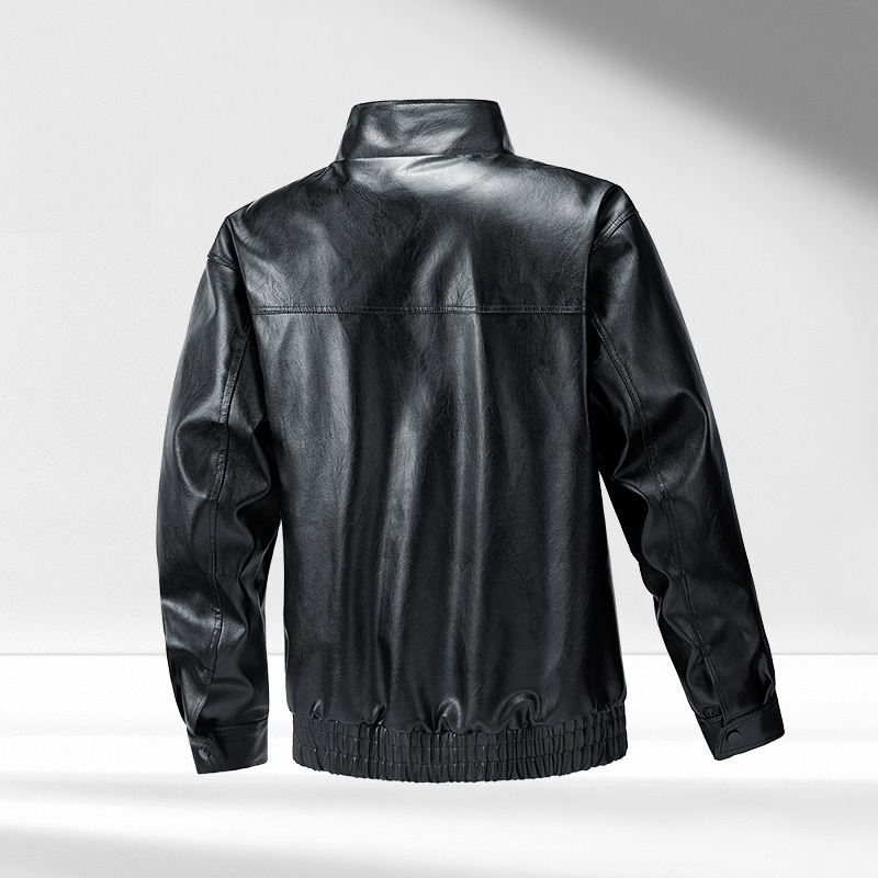 ragazzo Moda di strada europea e americana all'ingrosso transfrontaliera larga per uomo, stile di coppia alla moda, pelle nera da motociclista_voghion.com